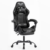 ゲーミングチェア オフィスチェア 収納式オットマン 140°リクライニング パソコンチェア 多機能 ハイバック