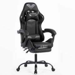 ゲーミングチェア オフィスチェア 収納式オットマン 140°リクライニング パソコンチェア 多機能 ハイバック