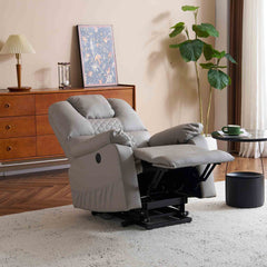 電動リクライニングソファー ソファー 1人掛け USB付き ゲーミングチェア PU 105°-160° リクライニングチェア 背もたれ調節最大160度 USB付き 簡単昇降ボタン操作 立ち上がり 老人チェア 快適なリビング必需品