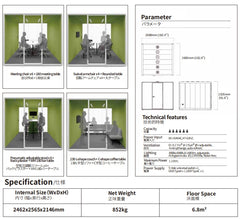 6人用防音オフィスポッド|静音会議ブース|吸音パネル付き個室ワークスペース|可動式プライベートルーム|電話・学習・リモート会議に最適