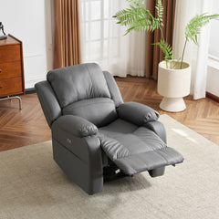 リクライニングチェア テーブル付き リクライニングソファ 1人掛け 電動 リクライニング ファブリック オットマン一体型 パーソナルチェアー 電動ソファ 耐圧分散 リクライニングチェア 一人暮らし 【ダークグレー】