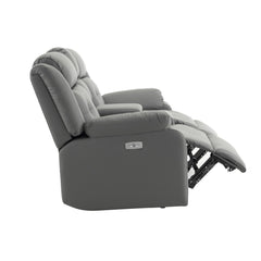 リクライニングチェア リクライニングソファ 2.5人掛け 電動 リクライニング 左右独立調節 オットマン一体型 パーソナルチェアー 電動ソファ 耐圧分散 リクライニングチェア 一人暮らし 二人掛け【グレー】