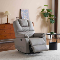 電動リクライニングソファー ソファー 1人掛け USB付き ゲーミングチェア PU 105°-160° リクライニングチェア 背もたれ調節最大160度 USB付き 簡単昇降ボタン操作 立ち上がり 老人チェア 快適なリビング必需品