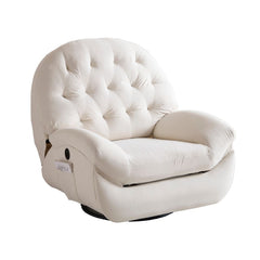 電動1人掛けソファー リクライニングチェア ゲーミングチェア リクライニングソファ 電動ソファ ベルベット 貝殻のデザイン 270度回転式 背もたれ調節105-165度 簡単昇降ボタン 快適なリビング 一人暮らし スマホ充電可能 癒しの必需品