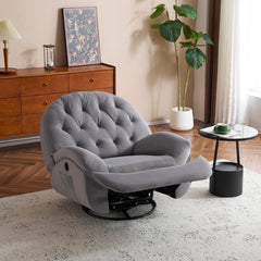 電動1人掛けソファー リクライニングチェア ゲーミングチェア ベルベット 貝殻のデザイン 270度回転式 背もたれ調節105-165度 簡単昇降ボタン　快適なリビング必需品