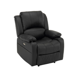 リクライニングチェア テーブル付き リクライニングソファ 1人掛け 電動 リクライニング ファブリック オットマン一体型 パーソナルチェアー 電動ソファ 耐圧分散 リクライニングチェア 一人暮らし 【ブラック】