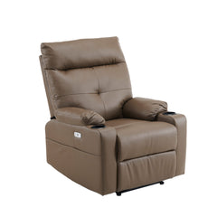 リクライニングソファー 電動 リクライニングソファ 振動機能付き オットマン一体型 1人掛け USBポート付き 電動ソファ モーションソファー 耐圧分散 電動ソファー スマホ充電可 リクライニングチェア 【ブラウン 】