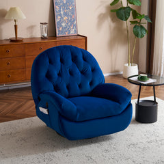 電動1人掛けソファー リクライニングチェア ゲーミングチェア ベルベット 貝殻のデザイン 270度回転式 背もたれ調節105-165度 簡単昇降ボタン　快適なリビング必需品